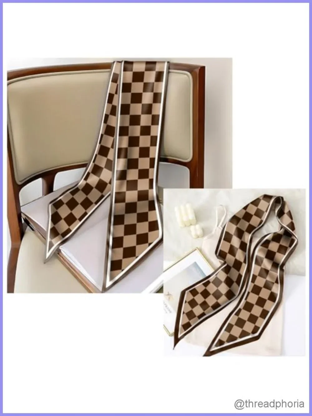 Polyester Satin Silk Feeling Scarf Hair Neck Handbag Long Thin Women Girls